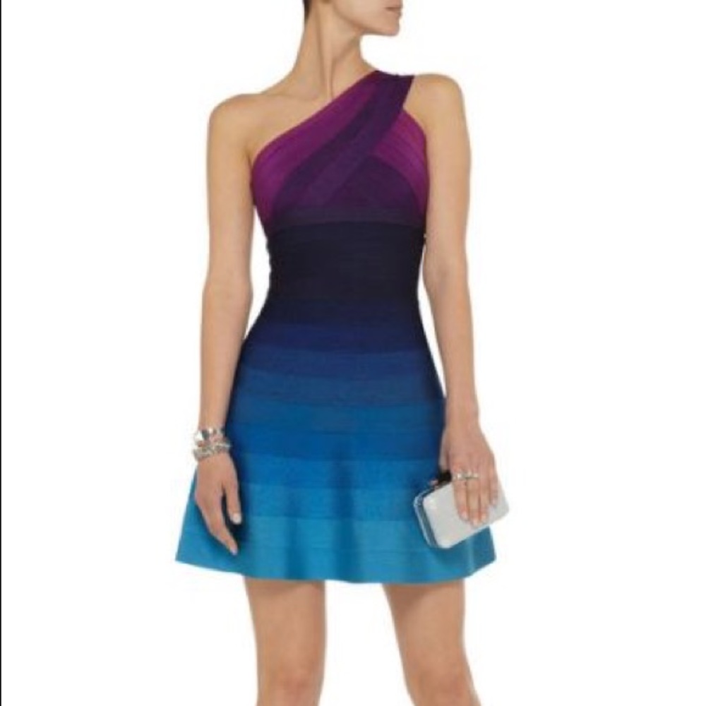 Herve Leger one shoulder dress